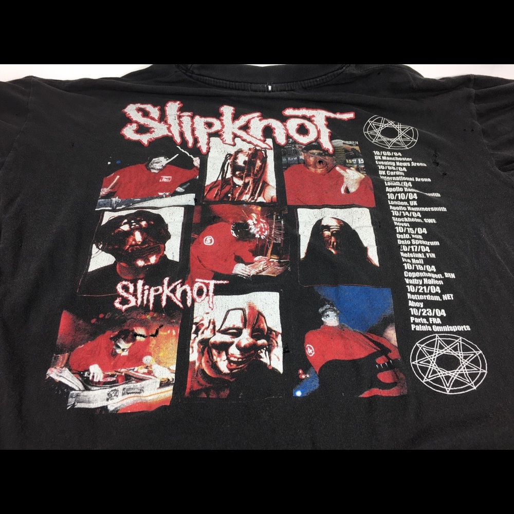 Vintage Slipknot 2004 European Tour T-shirt Distressed
